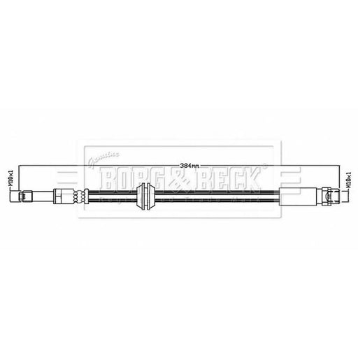 Borg & Beck Brake Hydraulic Hose Line Rear Left BBH8838