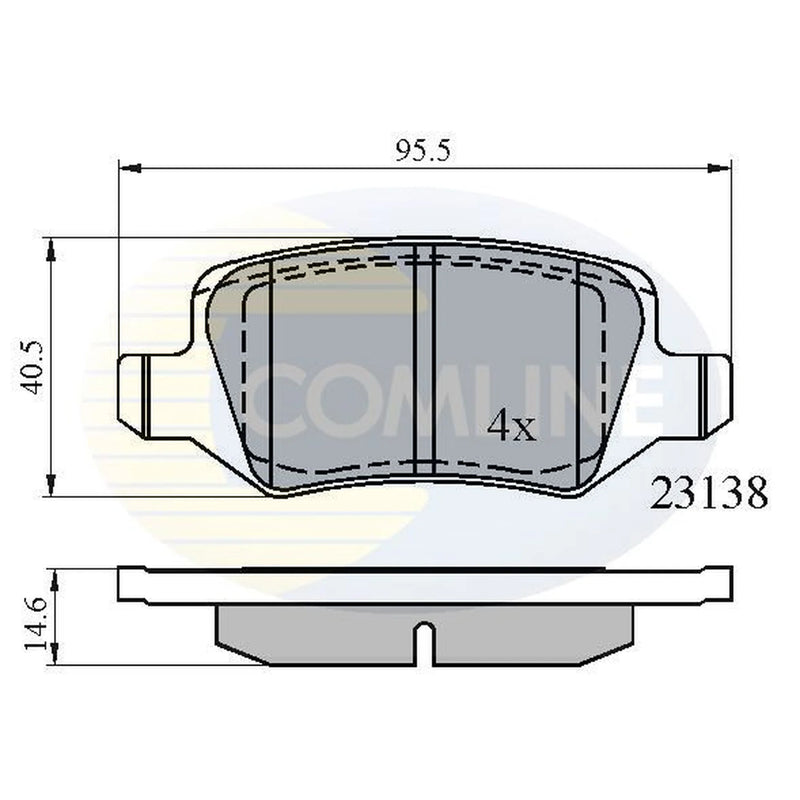 Comline 4 x Rear Brake Pad Set CBP01149