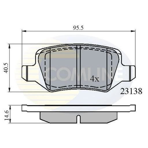 Comline 4 x Rear Brake Pad Set CBP01149