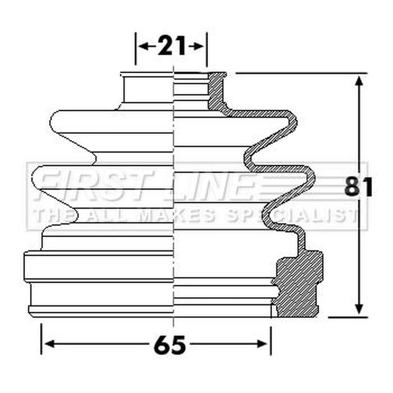 First Line Drive Shaft Bellow Kit Front Left FCB6299