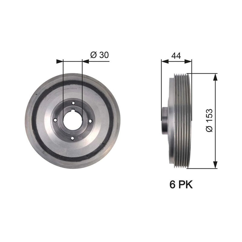 Gates Crank Shaft Belt Pulley TVD1067