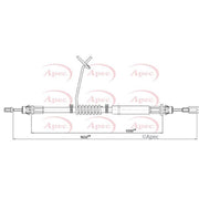 Apec Handbrake Cable Left Rear CAB1815