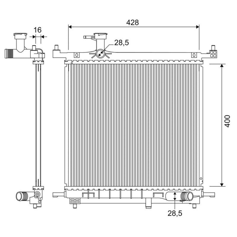 Valeo Engine Radiator 701328