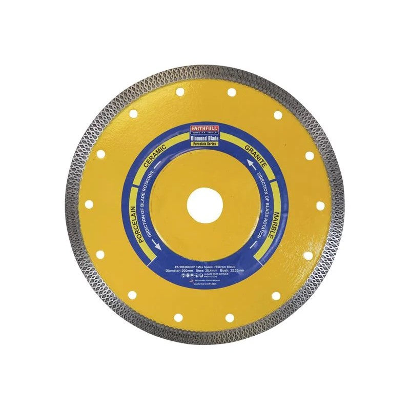 Faithfull Porcelain Diamond Blade 200 x 25.4mm - FAIDB200CRP