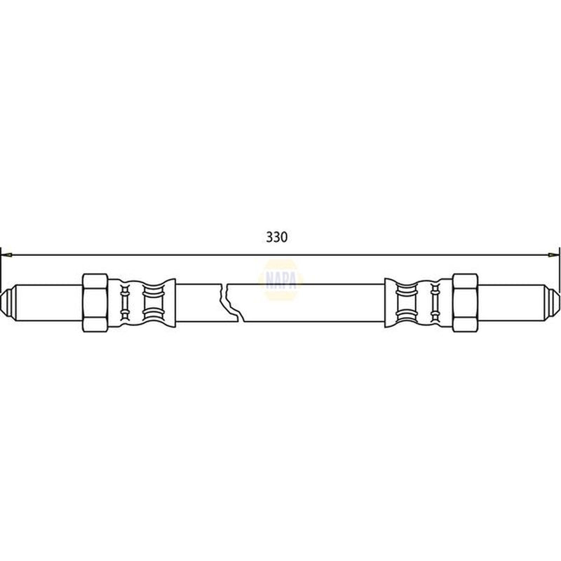 NAPA Brake Hydraulic Hose Line Rear NBH1100