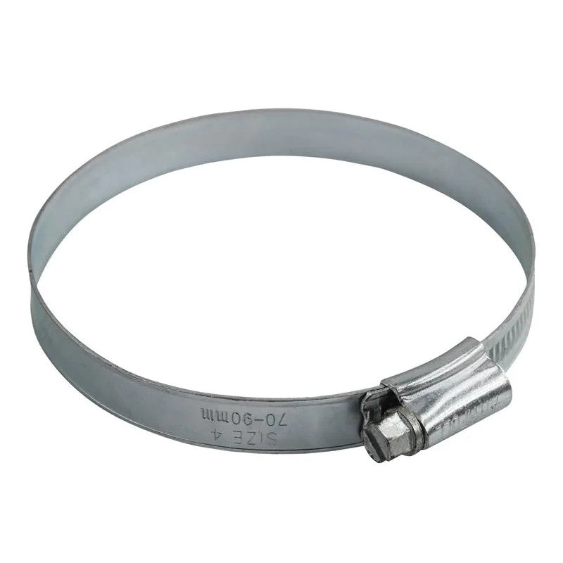 Faithfull 4 Hose Clip - Zinc MSZP 70 - 90mm - FAIHC4B