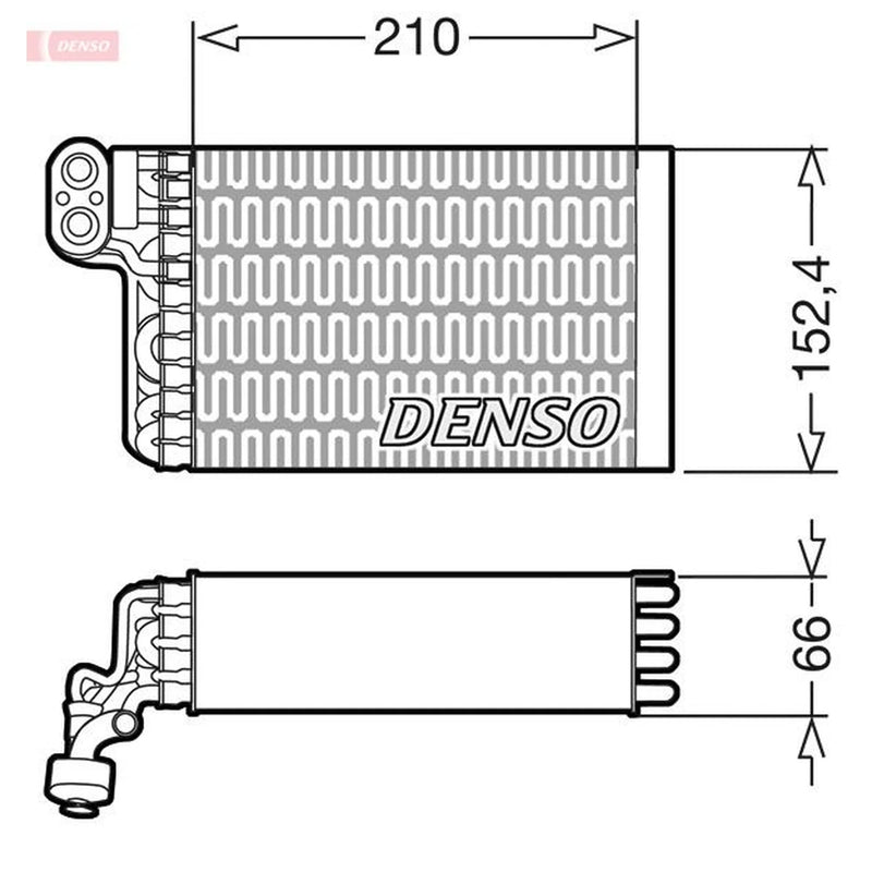 Denso Air Conditioning Evaporator DEV09015