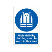 Scan High Visibility Jackets Must Be Worn In This Area - PVC Sign 200 x 300mm