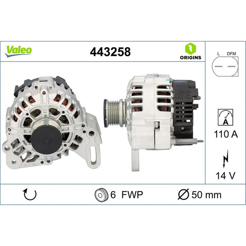Valeo Car Alternator 12V 443258