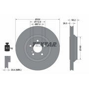 Textar 2 x Rear Brake Discs 92197903