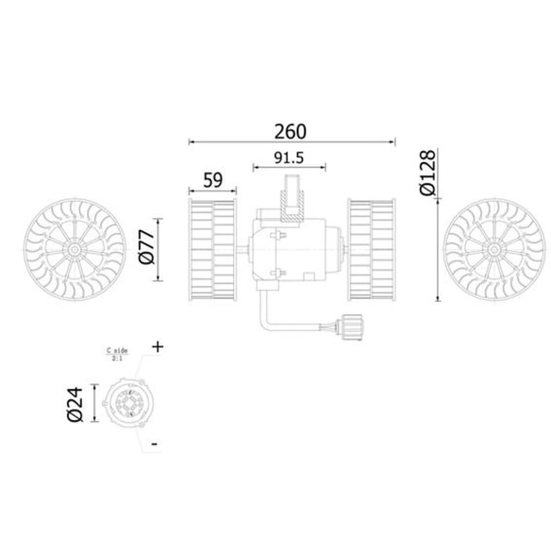 Mahle Heater Blower Fan AB 324 000S