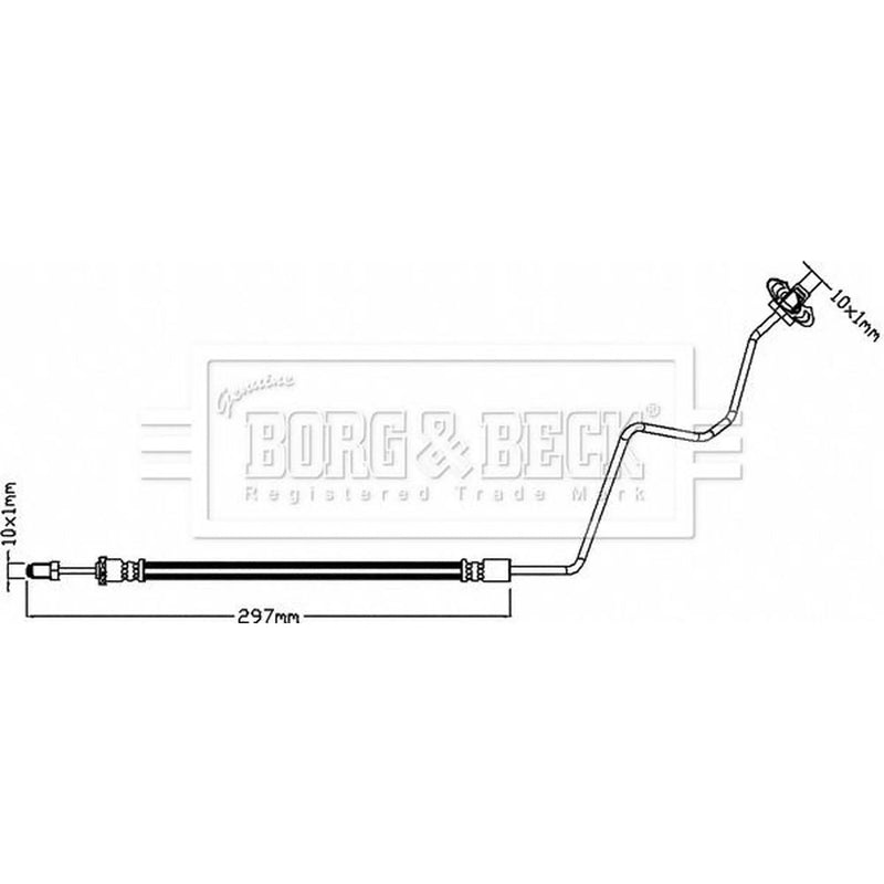 Borg & Beck Brake Hydraulic Hose Line Rear BBH8320