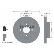 Textar 2 x Front Brake Discs 92093200