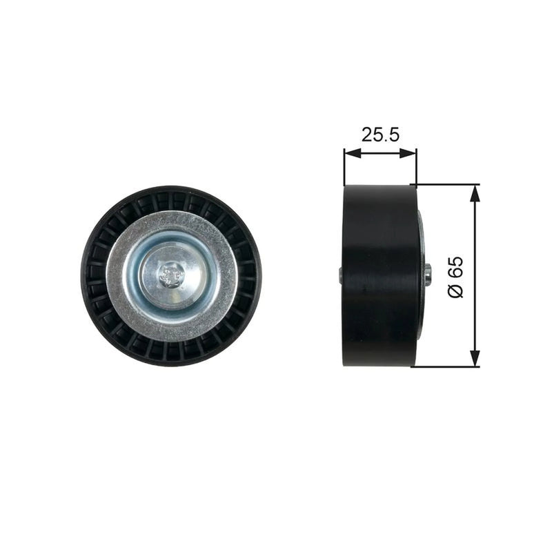 Gates V-Ribbed Belt Deflection/Guide Pulley Upper T36454