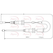 Apec Handbrake Cable Left Rear CAB1374