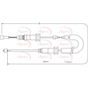 Apec Handbrake Cable Left Rear CAB1374