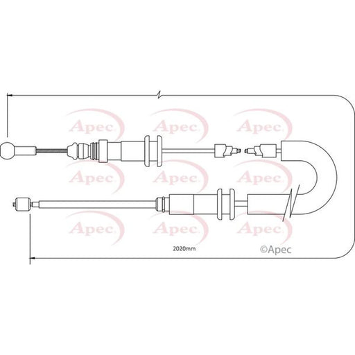 Apec Handbrake Cable Left Rear CAB1374