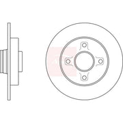 Apec 2 x Solid Rear Brake Discs DSK2812