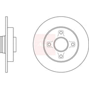 Apec 2 x Solid Rear Brake Discs DSK2812