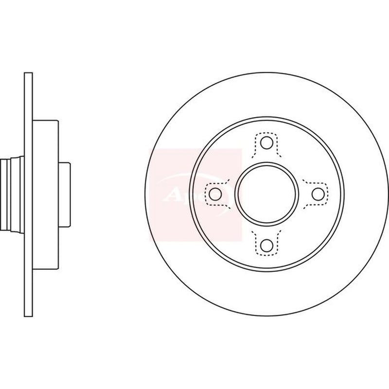 Apec 2 x Solid Rear Brake Discs DSK2812