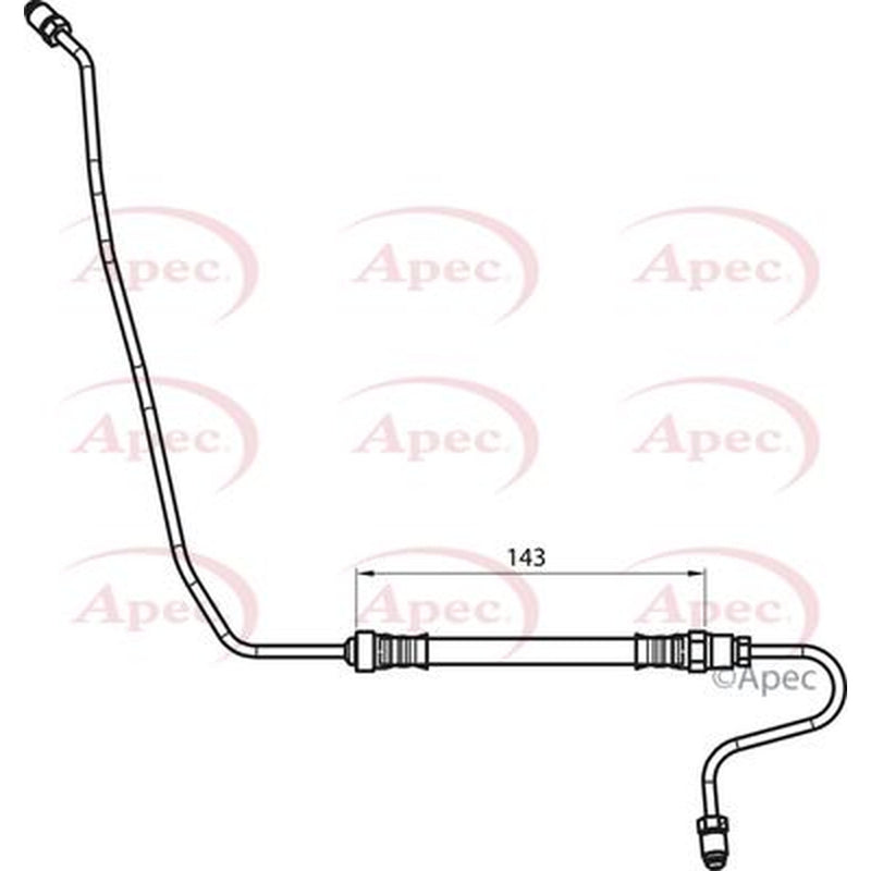 Apec Brake Hydraulic Hose Line Rear Right HOS4149