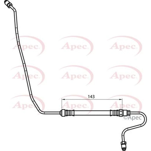 Apec Brake Hydraulic Hose Line Rear Right HOS4149