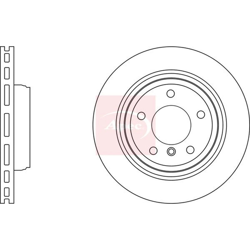 Apec 2 x Vented Rear Brake Discs DSK3101