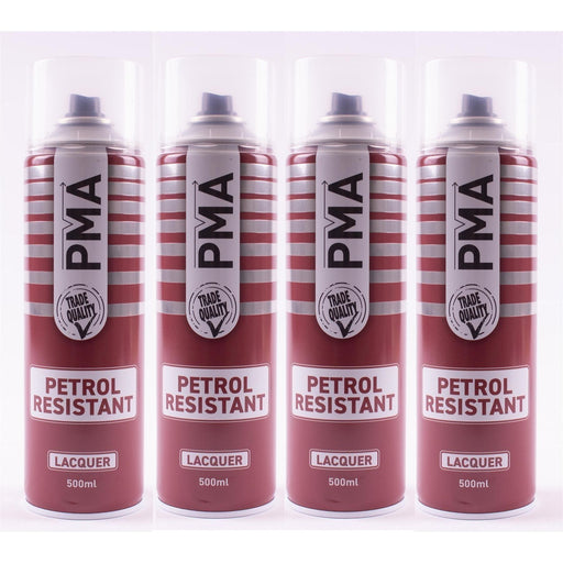 4x AUTOTEK Professional Petrol Resistant Lacquer 500ml Spray Paint High Coverage Autotek  - Town Parts