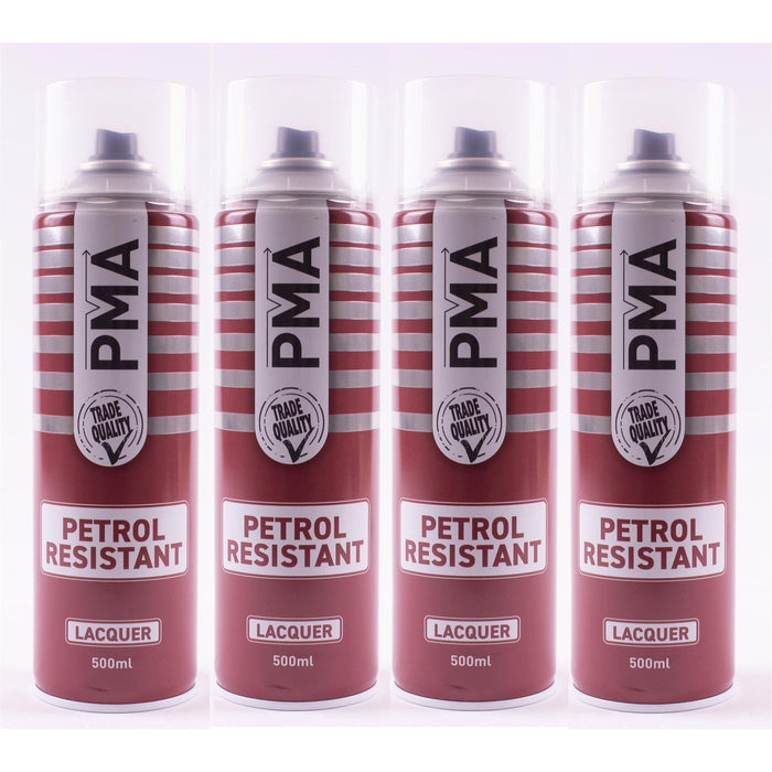 4x AUTOTEK Professional Petrol Resistant Lacquer 500ml Spray Paint High Coverage Autotek  - Town Parts