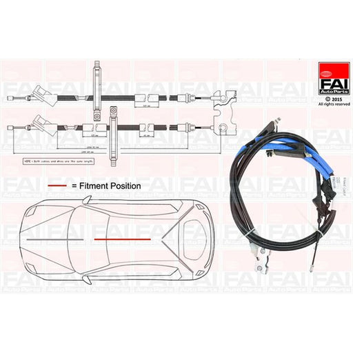 FAI Handbrake Cable Centre FBC0039