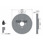 Textar 2 x Externally Vented Front Brake Discs 92302303