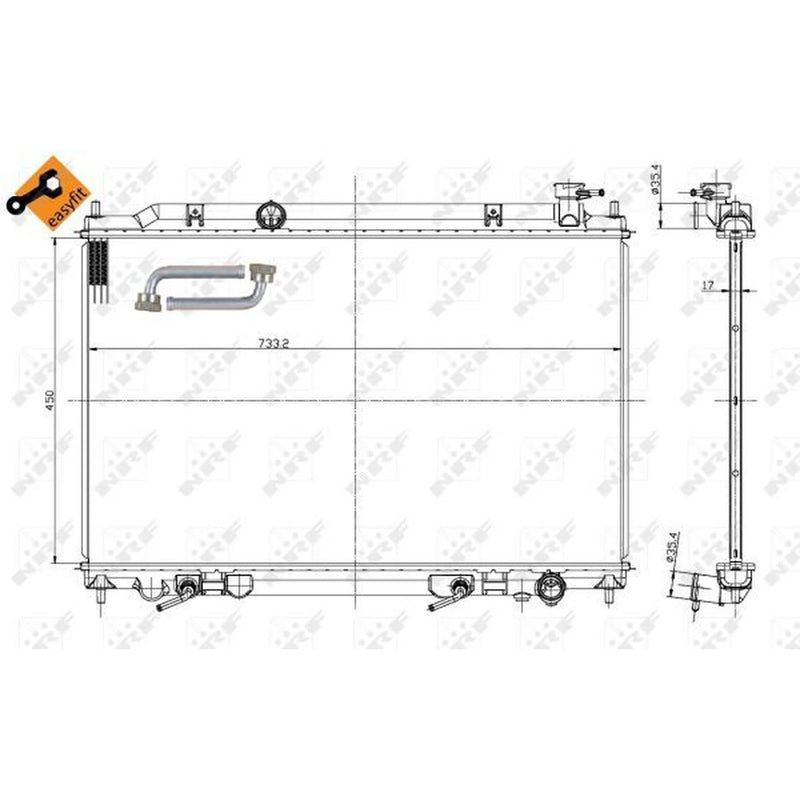 NRF Engine Radiator 56089