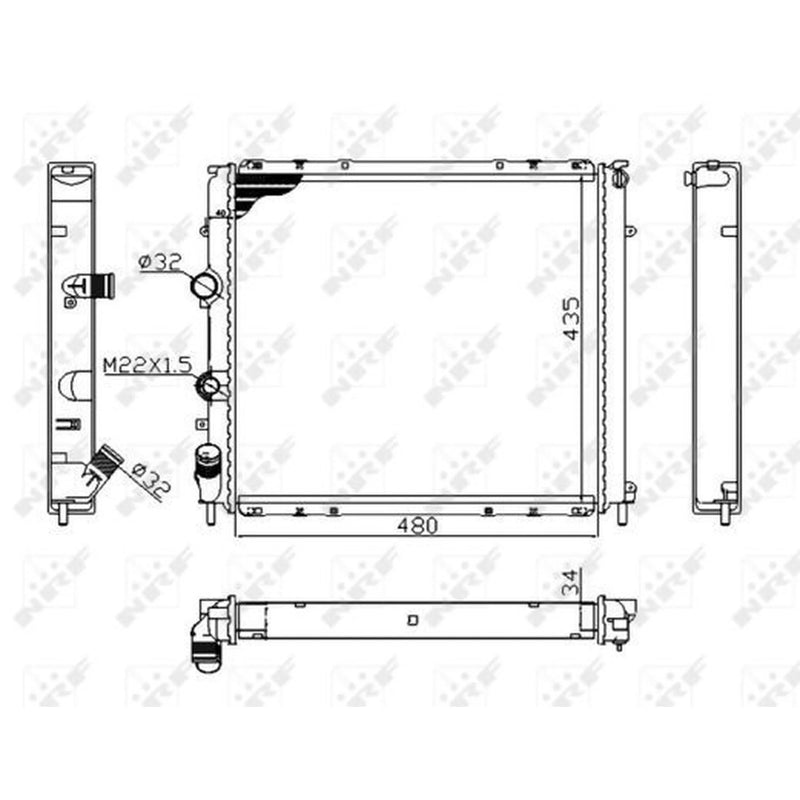 NRF Engine Radiator 58075A