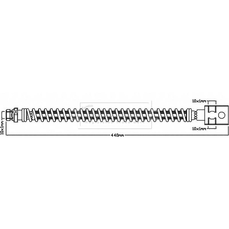 Borg & Beck Brake Hydraulic Hose Line Rear Left BBH8457