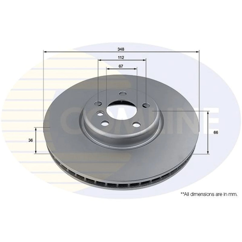 Comline 2 x Internally Vented Front Brake Discs ADC5030VR