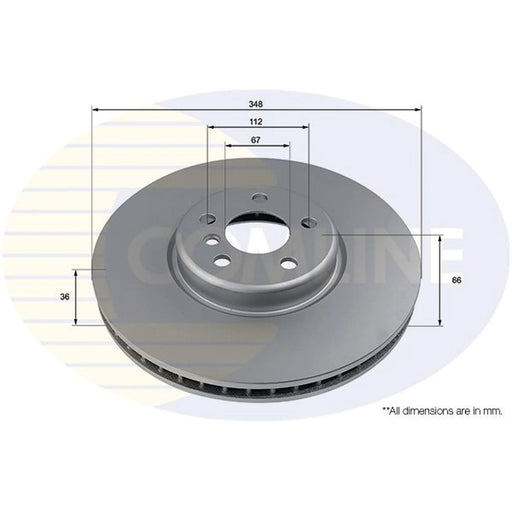 Comline 2 x Internally Vented Front Brake Discs ADC5030VR
