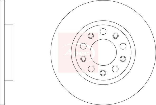 Apec 2 x Brake Disc Set Solid