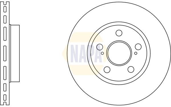 NAPA 2 x Brake Discs fits TOYOTA