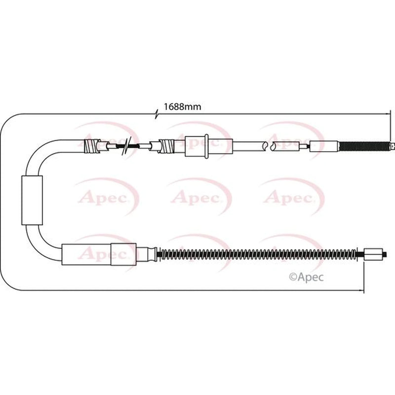 Apec Handbrake Cable Left Rear CAB1525