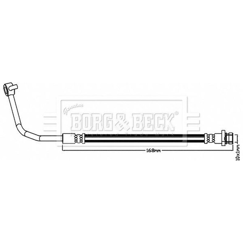 Borg & Beck Brake Hydraulic Hose Line Rear BBH8215