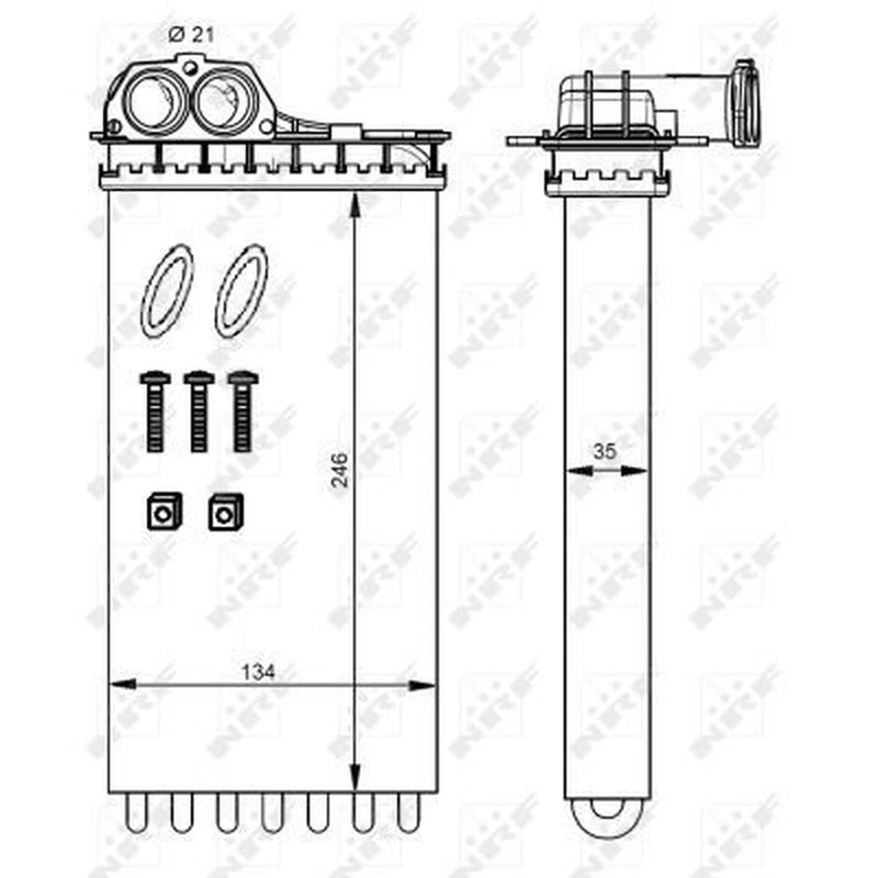 NRF Heater Matrix Core Heat Exchanger 54332
