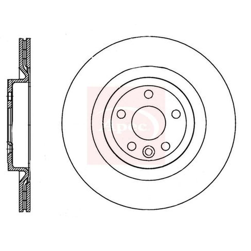 Apec 2 x Vented Rear Brake Discs DSK3405
