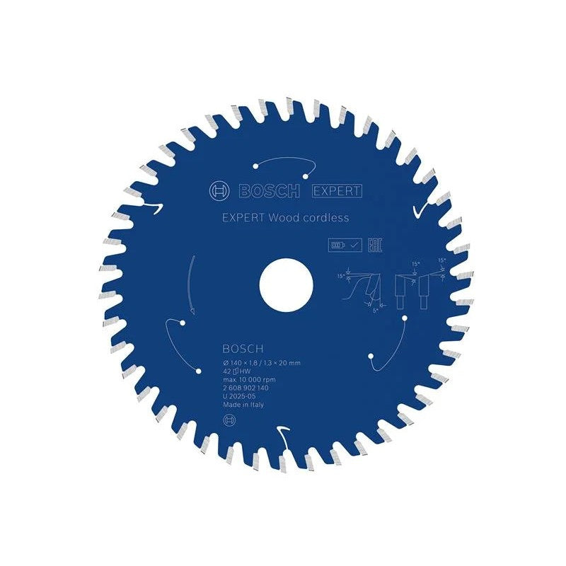 Bosch Powertool Accessories EXPERT Wood Cordless Circular Saw Blade 140 x 20mm x