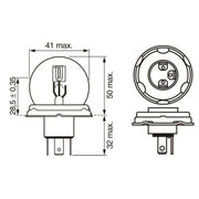 Bosch Car Light Bulb R2 (Bilux) P45t 24V 55/50W 1 987 302 875