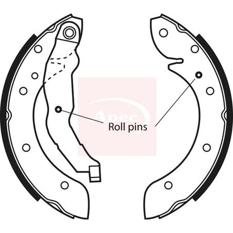 Apec Brake Shoe Set Axle Kit SHU516