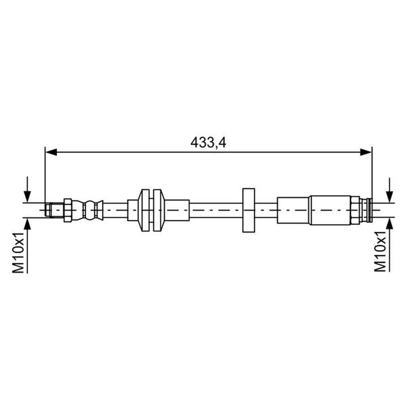 Bosch Brake Hydraulic Hose Line Front 1 987 481 726