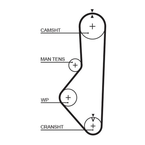 Gates Timing Belt Cambelt 106 Teeth 5085