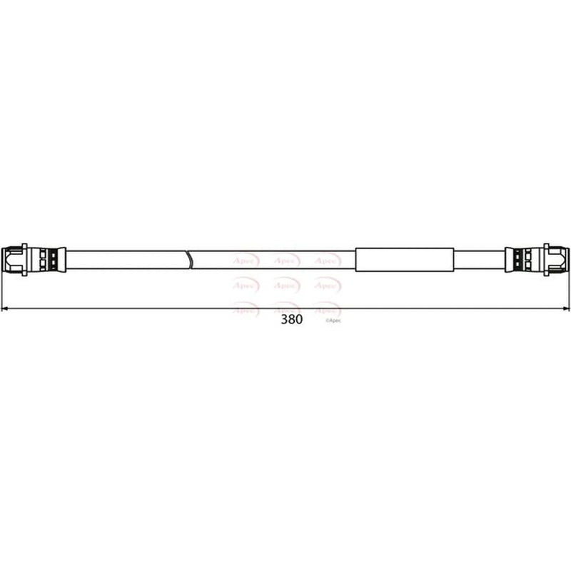 Apec Brake Hydraulic Hose Line Rear HOS3915