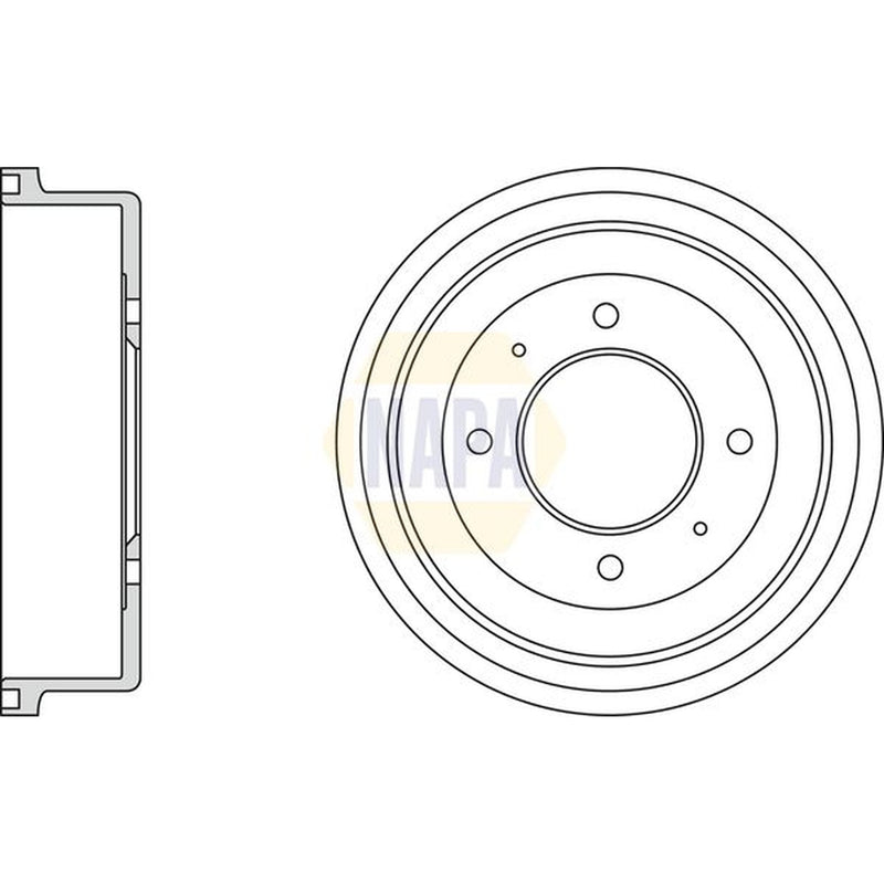 NAPA Brake Drum Assembly Rear NDR1014