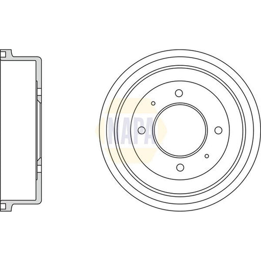 NAPA Brake Drum Assembly Rear NDR1014